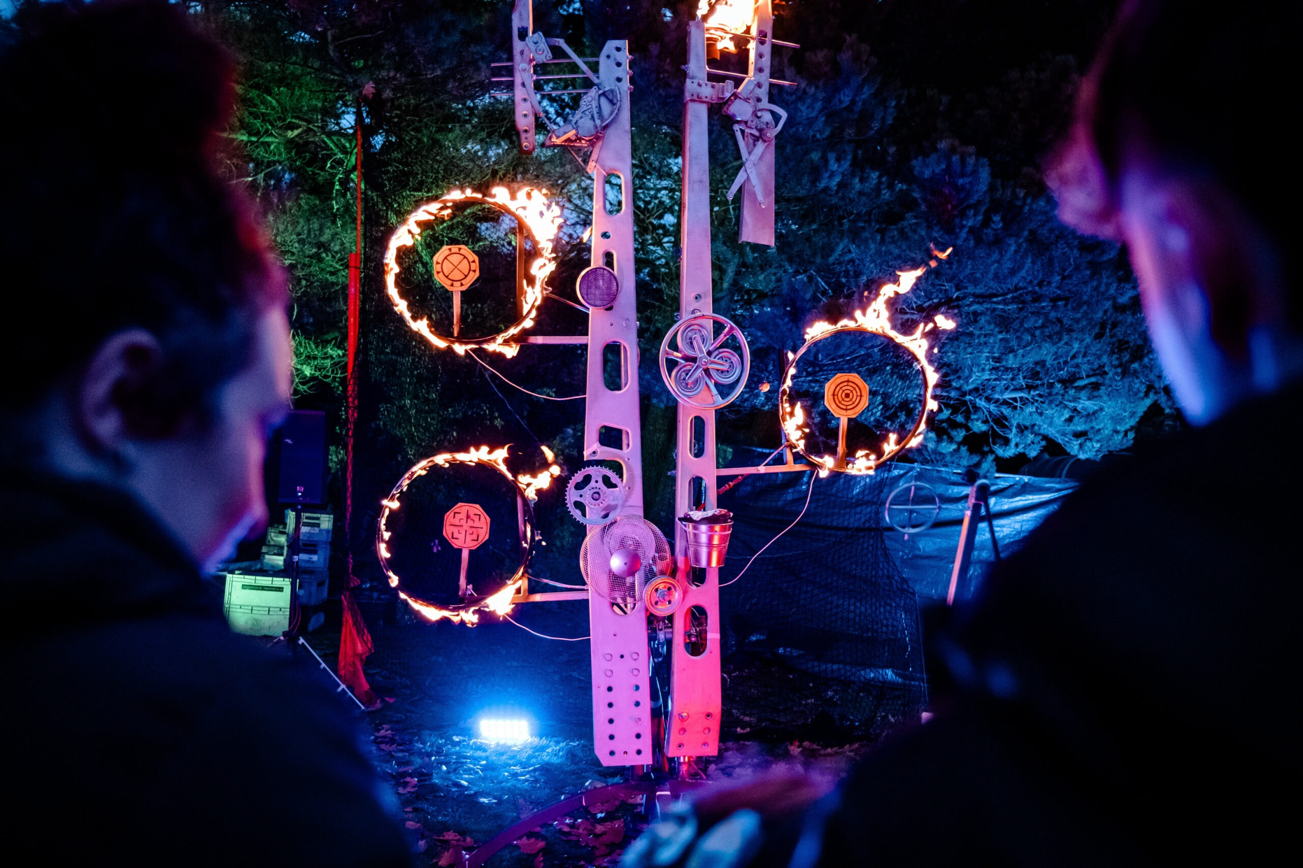 firewrok machine at night time :)